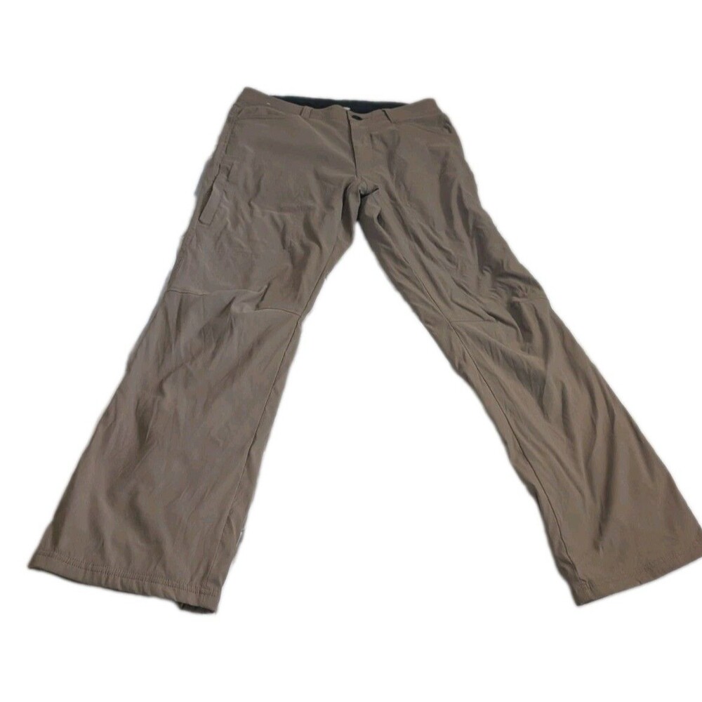 Orvis Pants Mens 32x32 Khaki Fleece Lined Tech Trousers Stretch Camp Hike Travel